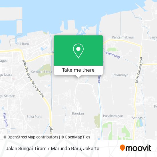 Jalan Sungai Tiram / Marunda Baru map