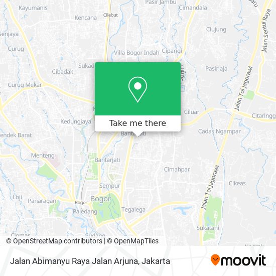 Jalan Abimanyu Raya Jalan Arjuna map