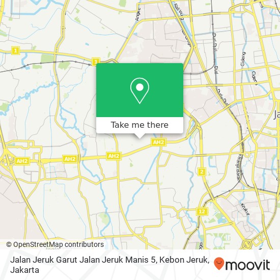 Jalan Jeruk Garut Jalan Jeruk Manis 5, Kebon Jeruk map