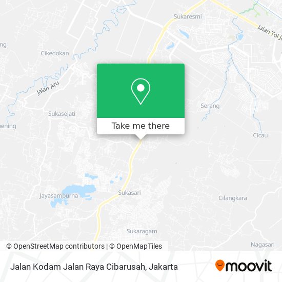 Jalan Kodam Jalan Raya Cibarusah map