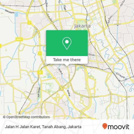 Jalan H Jalan Karet, Tanah Abang map