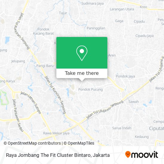 Raya Jombang The Fit Cluster Bintaro map