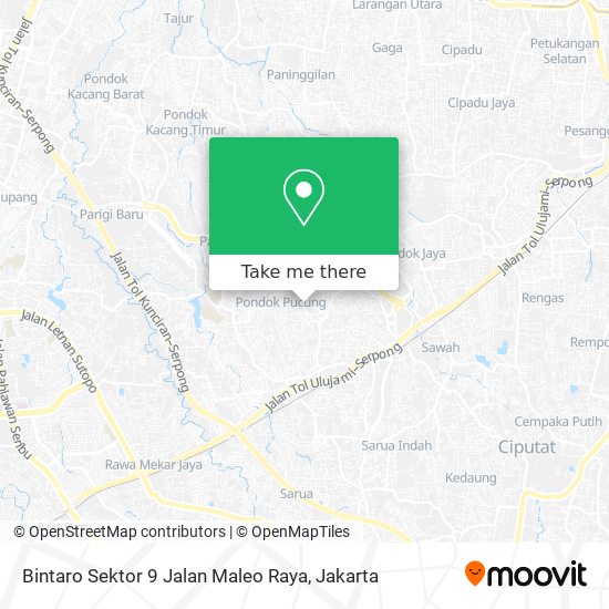 Bintaro Sektor 9 Jalan Maleo Raya map