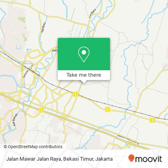 Jalan Mawar Jalan Raya, Bekasi Timur map