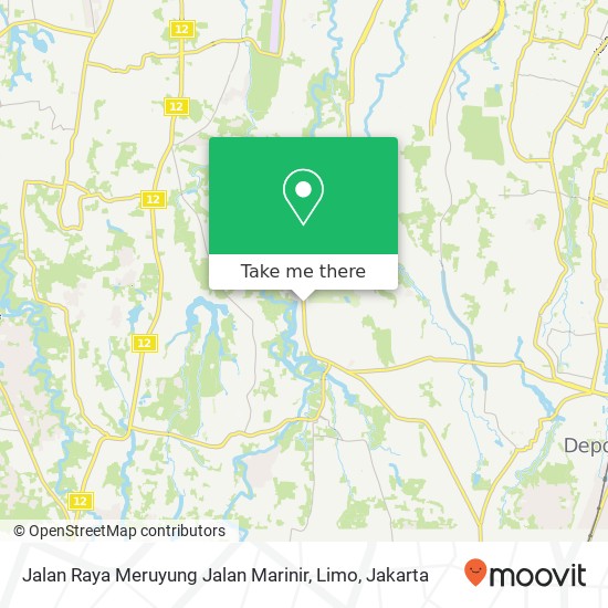 Jalan Raya Meruyung Jalan Marinir, Limo map