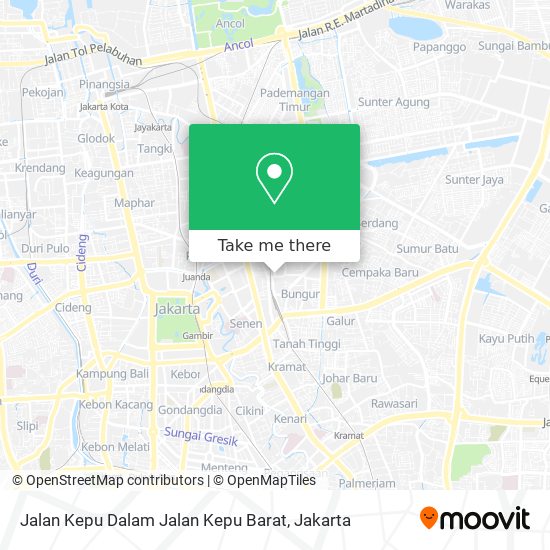 Jalan Kepu Dalam Jalan Kepu Barat map