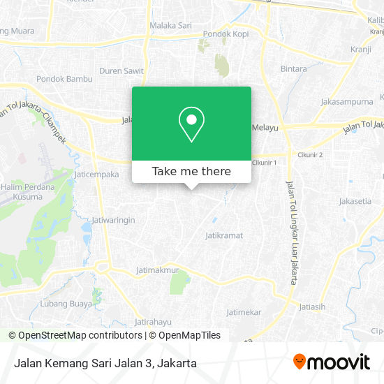 Jalan Kemang Sari Jalan 3 map