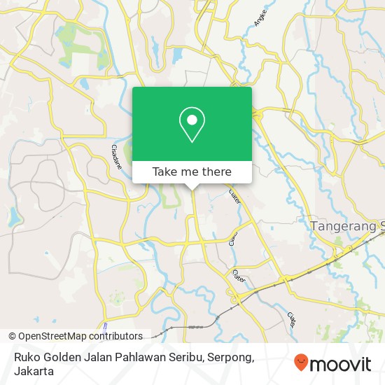 Ruko Golden Jalan Pahlawan Seribu, Serpong map