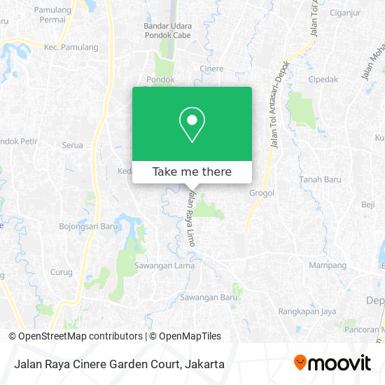 Jalan Raya Cinere Garden Court map