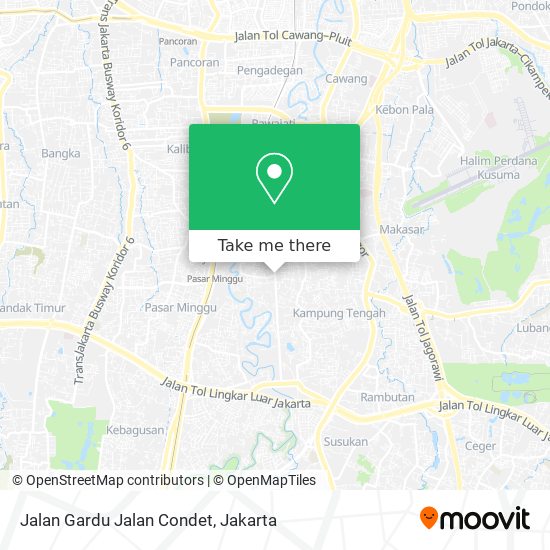 Jalan Gardu Jalan Condet map