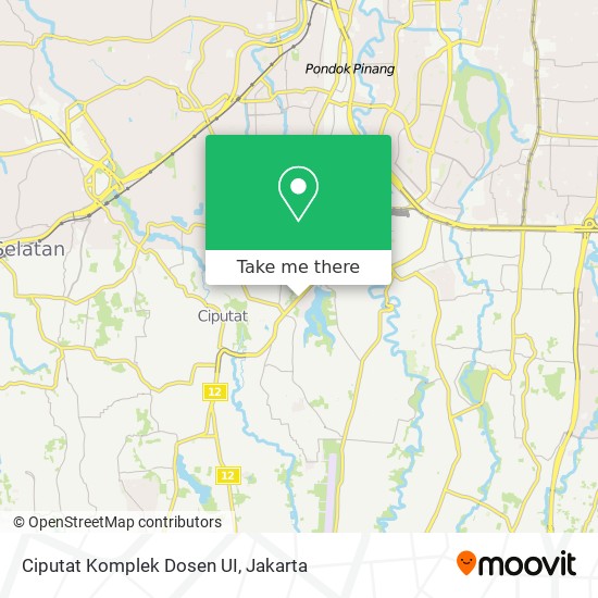 Ciputat Komplek Dosen UI map