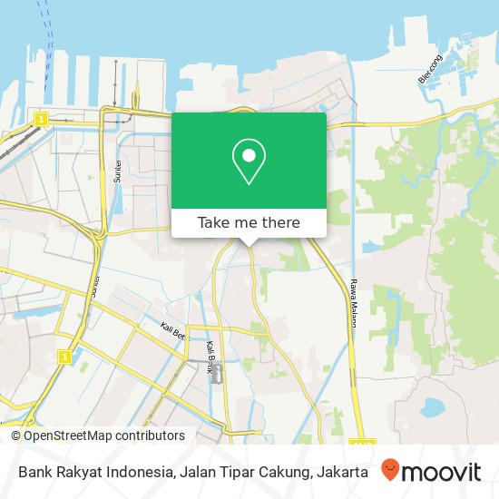 Bank Rakyat Indonesia, Jalan Tipar Cakung map
