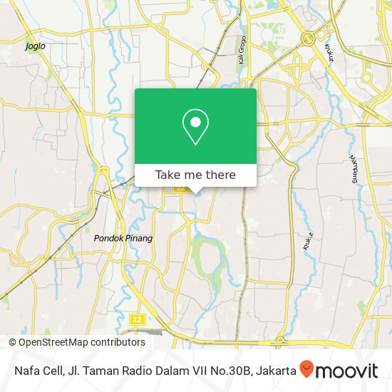 Nafa Cell, Jl. Taman Radio Dalam VII No.30B map