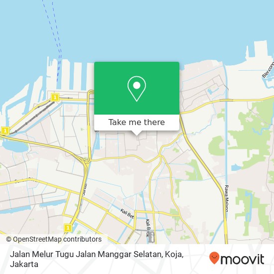 Jalan Melur Tugu Jalan Manggar Selatan, Koja map