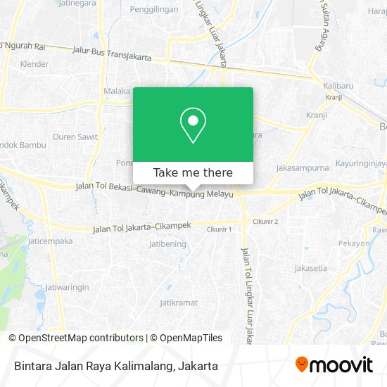 Bintara Jalan Raya Kalimalang map