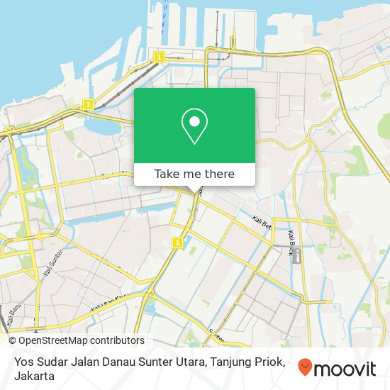 Yos Sudar Jalan Danau Sunter Utara, Tanjung Priok map