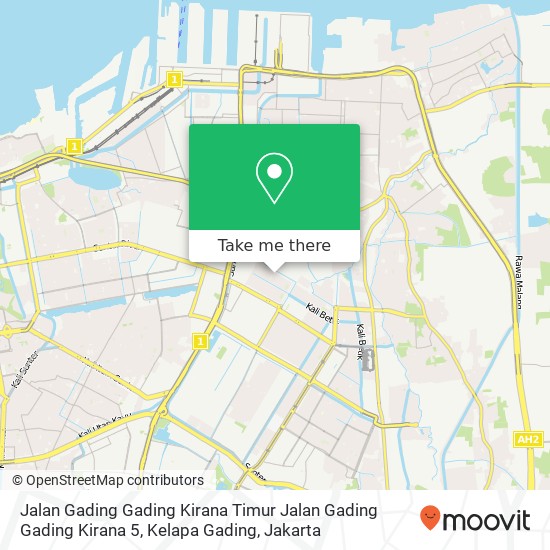 Jalan Gading Gading Kirana Timur Jalan Gading Gading Kirana 5, Kelapa Gading map