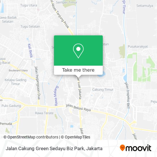 Jalan Cakung Green Sedayu Biz Park map