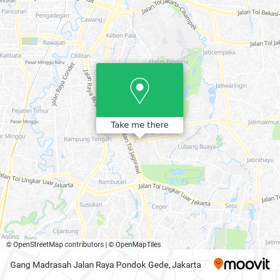 Gang Madrasah Jalan Raya Pondok Gede map
