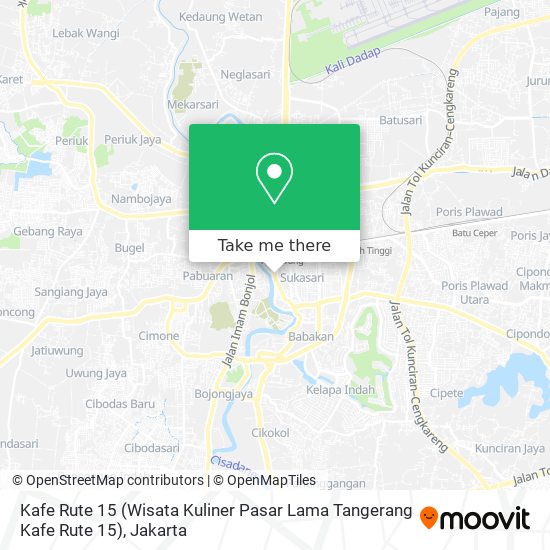 Kafe Rute 15 (Wisata Kuliner Pasar Lama Tangerang Kafe Rute 15) map