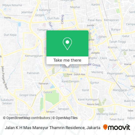 Jalan K H Mas Mansyur Thamrin Residence map