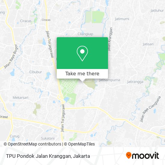 TPU Pondok Jalan Kranggan map