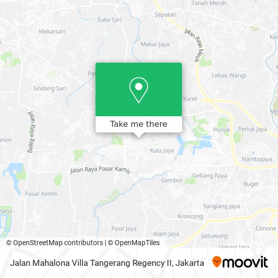 Jalan Mahalona Villa Tangerang Regency II map