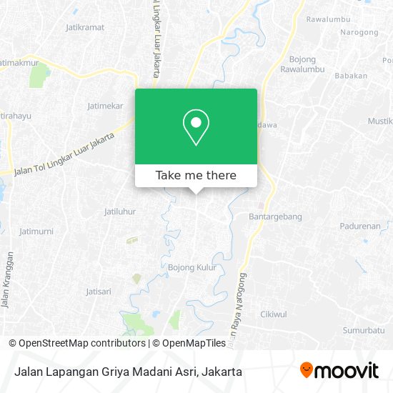 Jalan Lapangan Griya Madani Asri map