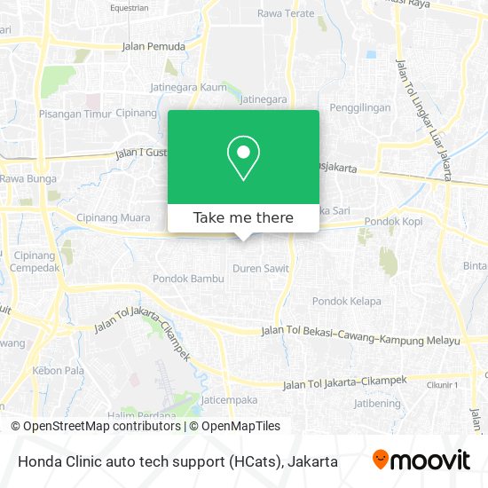Honda Clinic auto tech support (HCats) map