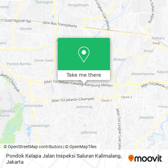 Pondok Kelapa Jalan Inspeksi Saluran Kalimalang map