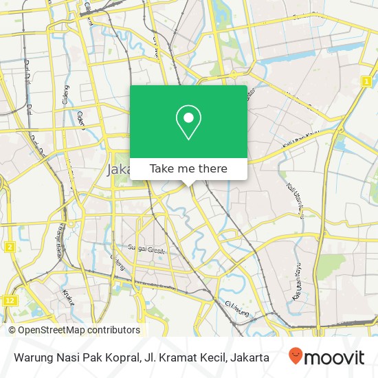 Warung Nasi Pak Kopral, Jl. Kramat Kecil map