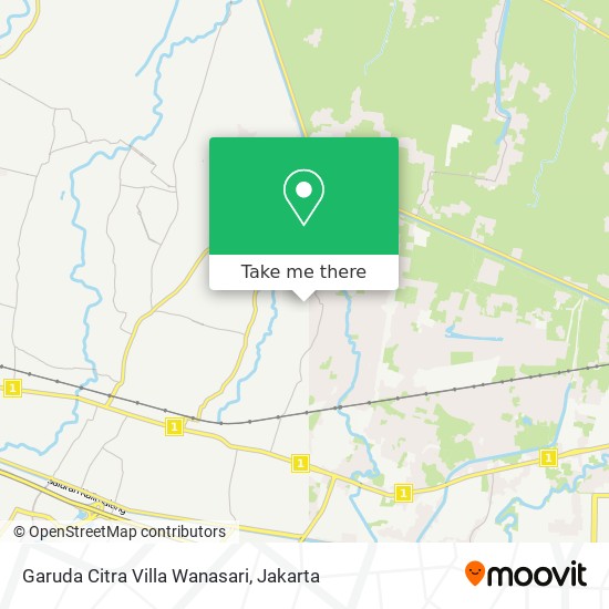 Garuda Citra Villa Wanasari map