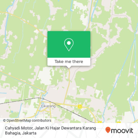 Cahyadi Motor, Jalan Ki Hajar Dewantara Karang Bahagia map