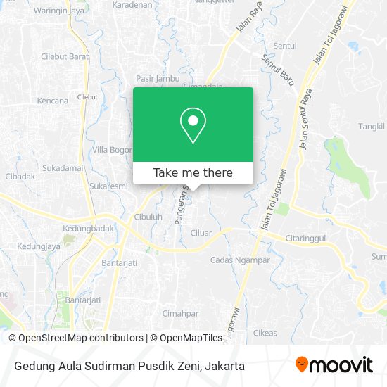 Gedung Aula Sudirman Pusdik Zeni map
