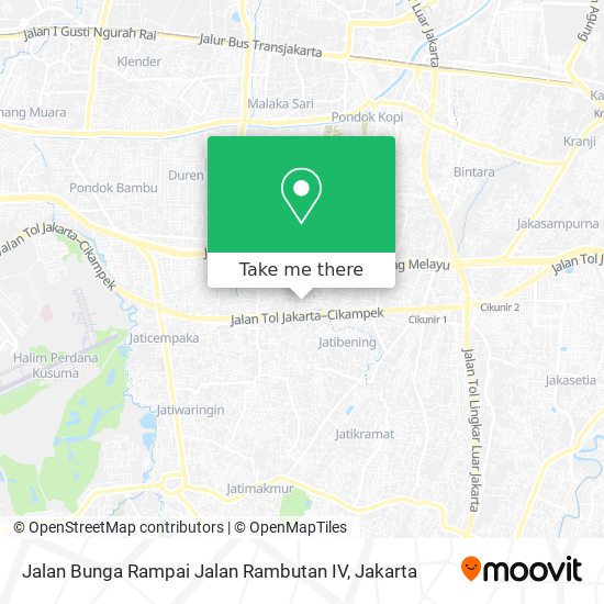 Jalan Bunga Rampai Jalan Rambutan IV map