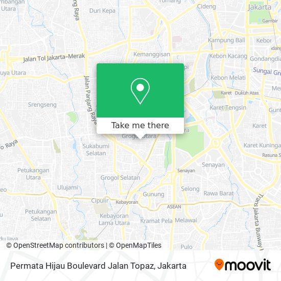 Permata Hijau Boulevard Jalan Topaz map
