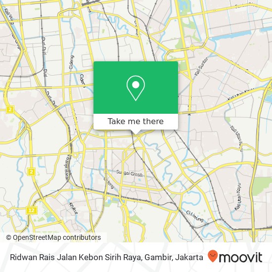 Ridwan Rais Jalan Kebon Sirih Raya, Gambir map