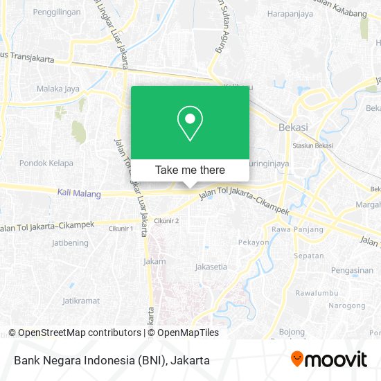 Bank Negara Indonesia (BNI) map