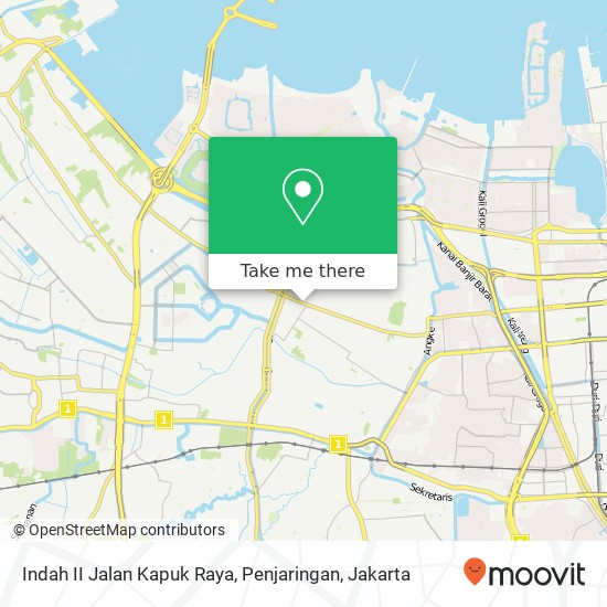Indah II Jalan Kapuk Raya, Penjaringan map