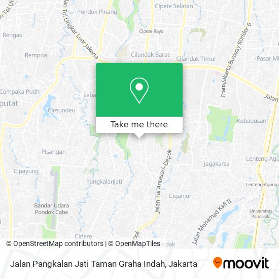 Jalan Pangkalan Jati Taman Graha Indah map