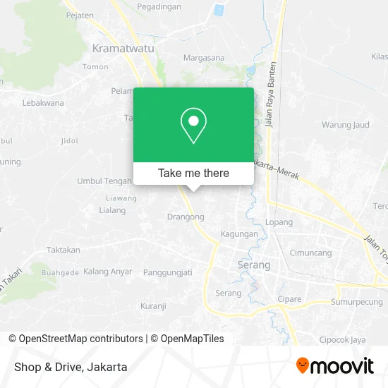 Shop & Drive map