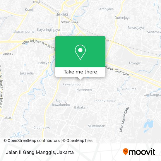 Jalan II Gang Manggis map