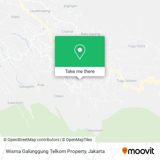 Wisma Galunggung Telkom Property, Jalan Taman Safari Raya Cisarua map