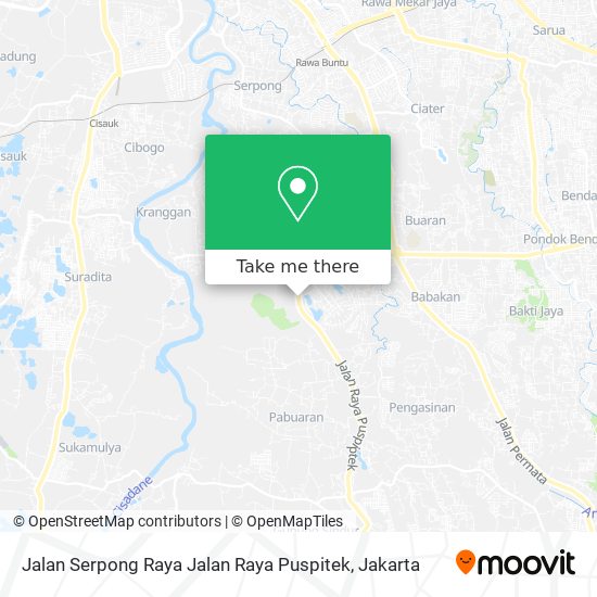 Jalan Serpong Raya Jalan Raya Puspitek map