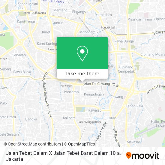 Jalan Tebet Dalam X Jalan Tebet Barat Dalam 10 a map