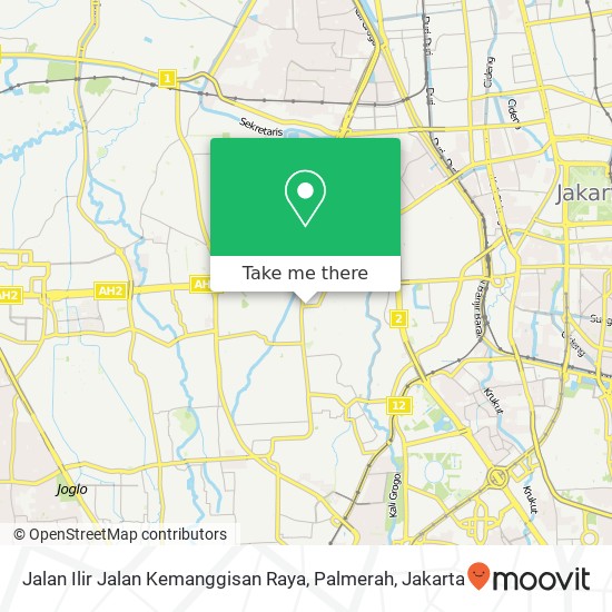 Jalan Ilir Jalan Kemanggisan Raya, Palmerah map