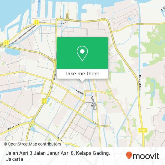 Jalan Asri 3 Jalan Janur Asri 8, Kelapa Gading map