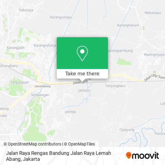 Jalan Raya Rengas Bandung Jalan Raya Lemah Abang map