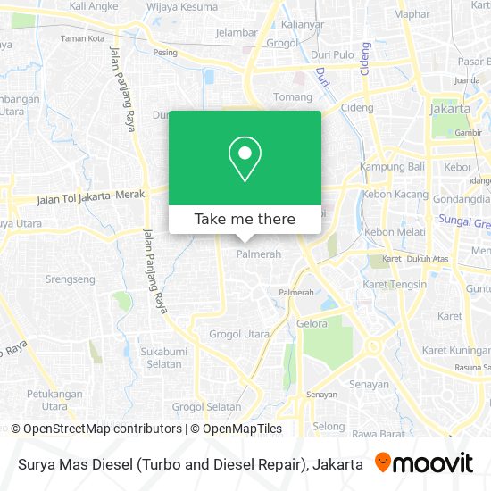 How to get to Surya Mas Diesel (Turbo and Diesel Repair) in Jakarta Barat  by Bus?