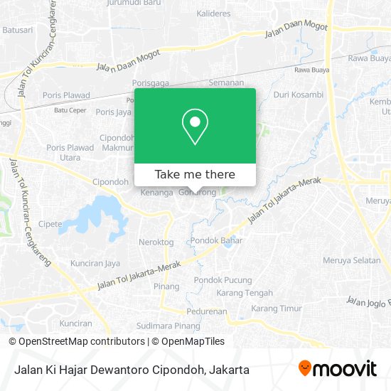 Jalan Ki Hajar Dewantoro Cipondoh map